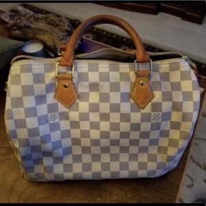 Louis Vuitton speedy 30 w/ lock & key damier